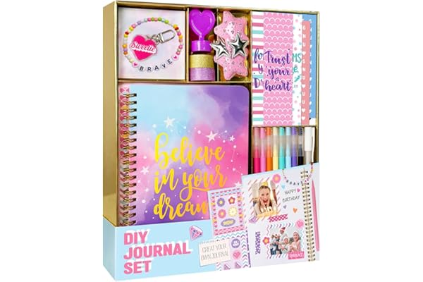 DIY Journal Kit for Girls - 26PCS DIY Journal Set for Tween & Teen Girls, Stationery Set, Scrapbook & Diary Supplies Set, Jou
