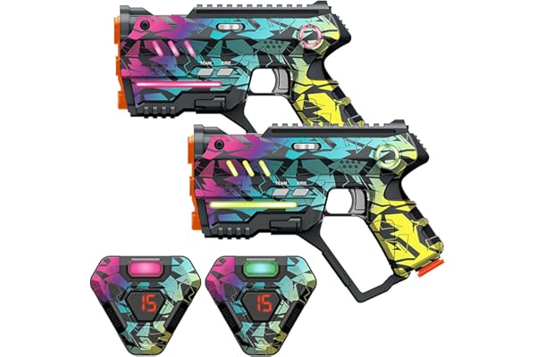 Laser Tag Set of 2, Lazer Tag Game for Kids Indoor & Outdoor Play, Gift Ideas for Kids Teens and Adults, Cool Toys for Teenag