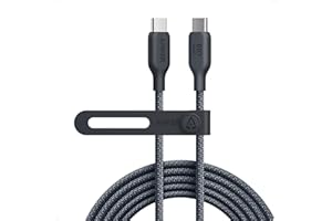 Anker USB C Cable, 240W Bio-Braided Type C Fast Charge Cord for iPhone 17 Series, MacBook Pro 2020, iPad Pro,and More(USB 2.0