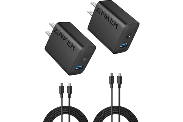Anker iPhone 17/16 Charger, 2-Pack 20W Fast USB C Charger Block, for iPhone 16/16 Pro Max/15 Series/iPad Pro and More (Black,