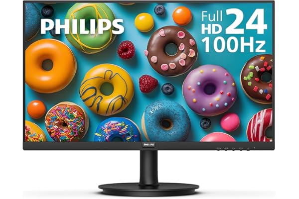 Philips New 24 inch Frameless Full HD (1920 x 1080) 100Hz Monitor, VESA, HDMI x1, VGA Port x1, Eye Care, 4 Year Advance Repla