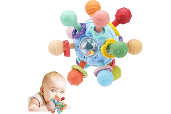 Baby Montessori Sensory Toys for 0-6 6-12 Months, Baby Teether Teething Toys for Babies 0 3 6 9 12 18 Months, Newborn Infant
