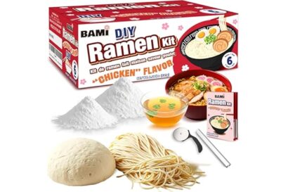Ramen Kit DIY Japanese Fresh Ramen Noodles With Broth Chicken Flavor (makes 6 bowls) Ramen Gifts Cooking Kits For Adults