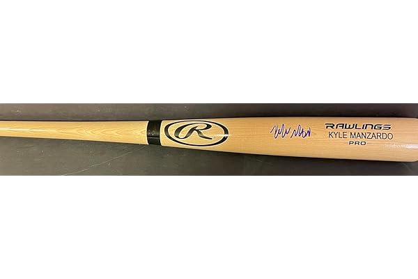 Kyle Manzardo Cleveland Guardians Autographed Signed Engraved Blonde Bat Beckett Rookie Hologram