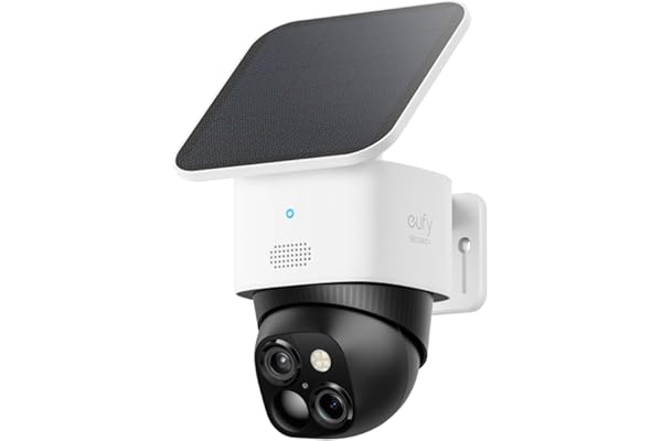 eufy Security SoloCam S340, Solar Security Camera, Wireless Outdoor Camera, 360 Degree Pan & Tilt Surveillance, No Blind Spot
