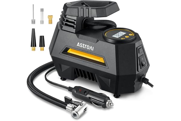 AstroAI Tire Inflator Portable Air Compressor Tire Air Pump for Car Tires - Car Accessories, 9.8Ft Cord 12V DC-Powered Auto P