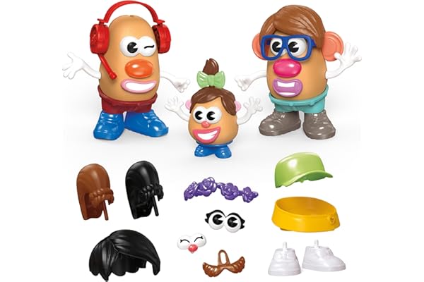 POTATO HEAD Create Your Family Set with 44 Parts and Pieces, Creative Toddler and Preschool Toys for 2 Year Old Girls and Boy