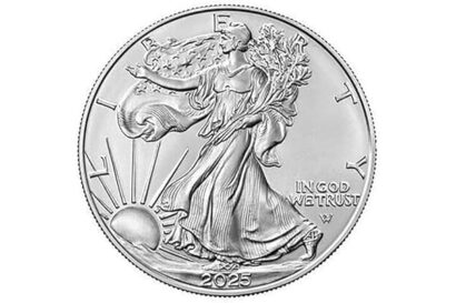 2025 - American Silver Eagle .999 Fine Silver with our Smyrnacoin Certificate of Authenticity Dollar Uncirculated US Mint