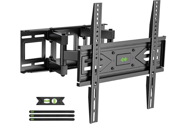 USX MOUNT Full Motion TV Wall Mount for Most 32-70 inch TVs up to 99 lbs, Wall Mount Bracket with Dual Articulating Arms, Swi