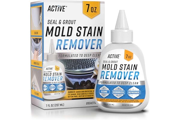 ACTIVE Mold Stain Remover Gel Cleaner Heavy Duty Stain Cleaner for Front Loader Washing Machine Seal, Bathroom Grout, Shower,