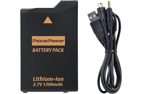Pickle Power PSP 3000/2000 Battery with PSP Charger Cable for PSP 3000 / PSP Slim 2000 PSP-S110,PSP-3001, PSP-3000, PSP-3002,