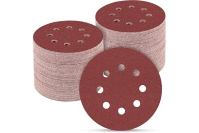 POTUINOM 165 PCS 5 Inch Sanding Discs,Round Hook and Loop Sandpaper for Random Orbital Sander 40 60 80 120 150 240 320 400 60