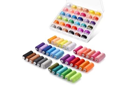 Eoehro 72pcs Sewing Thread Kit, 36 Colors, 400 Yards per Spool Polyester Thread, Prewound Bobbins, Sewing Machine Threads