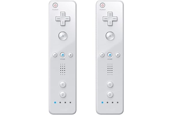MOOGOLE 2 Pack Remote Controller for Nintendo Wii/Wii U, with Silicone Case and Wrist Strap
