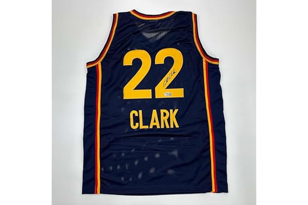 Facsimile Autographed Caitlin Clark Indiana Blue Reprint Laser Auto Basketball Jersey Size Men