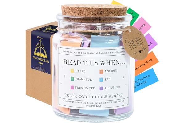 Read This When Bible Verses Jar for Daily Encouragement – Christian, Birthday & Christmas Gifts for Women; Great Gift for Mom