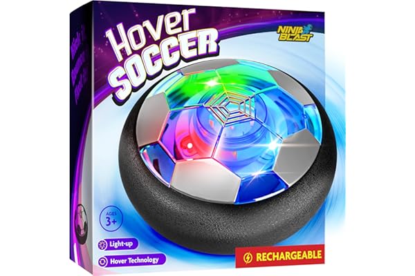 Ninja Blast Hover Soccer Light-Up Ball, Indoor Toy Games Gifts for Birthday, Kids, Boys for Age 6, 7, 8, 9, 10, 11, 12 Years