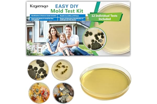 Mold Test Kit for Home - 12 Simple Detection Tests,Test HVAC System,Home Surfaces,& Indoor Air Quality Testing Kits,DIY Mold