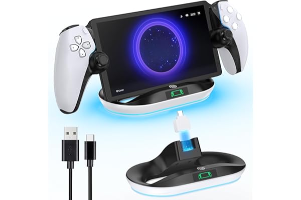 Charging Stand for PS Portal Remote Player, PS Portal Charging Dock with Light Modes, PS Portal Stand Charger, Portal Dock St