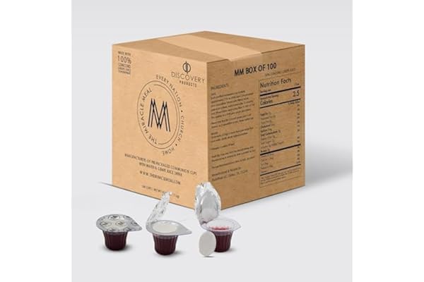 Pre-Filled Communion Cups with Larger Tab and Wafer Set - Box of 100 - Made with Concord Grape Juice & Wafer - Made in the US