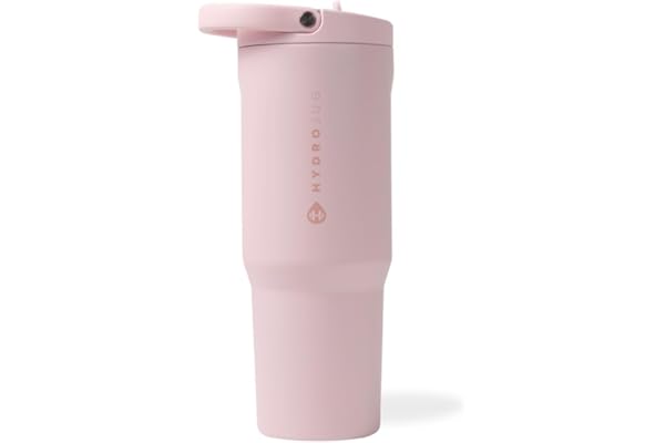 HydroJug Sport - Stainless Steel Tumbler with Straw, Vacuum Insulated, 32oz Leakproof Water Bottle, Ergonomic Design, Reusabl