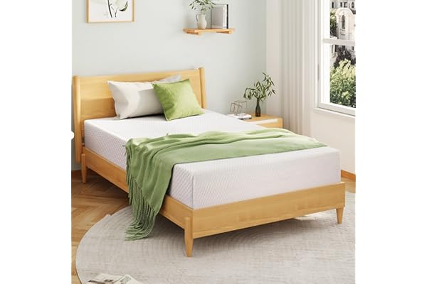 EGOHOME Full Size Memory Foam Mattress, 8 Inch Bed Mattress in A Box with Cooling Green Tea Gel, Pressure Relief with Medium