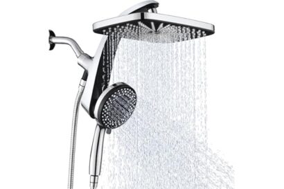 High Pressure Rain Shower Head: Upgrade Shower Heads with Handheld Spray Combo with Fixed Showerhead and 10 Sprays Handheld S