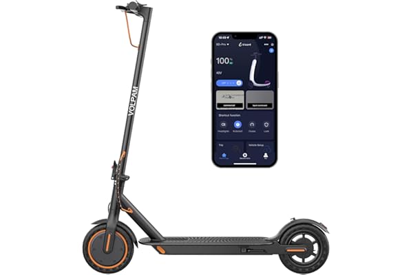 VOLPAM Electric Scooter, 350W/500W Powerful Motor, 8.5"/10" Solid Tires, 19/22Mph, 28/23/21/16 Miles Max Range, Dual Braking