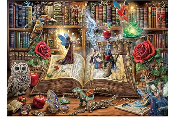 TangMosaic Magic Book Jigsaw Puzzles, 1000 Piece Puzzle for Adults, Family Puzzles Game, Fun Relaxing Challenging, Interlock