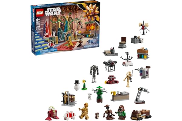 LEGO Star Wars Advent Calendar 2025 Kids Toy - Holiday Countdown Playset with 24 Toys for Boys & Girls, Ages 6+ - Includes C-