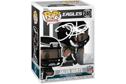 Jalen Hurts #240 Facsimile Signed Reprint Laser Autographed Funko POP! Football NFL: Philadelphia Eagles Figurine with Protec