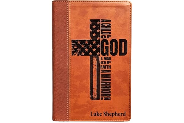 Farm and Posh Personalized NIV Bible, Large Print, Custom Holy Cross Bible, New International Version (Brown Personalized)