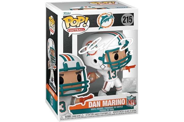 Dan Marino #215 Facsimile Signed Reprint Laser Autographed Funko POP! Football NFL: Miami Dolphins Figurine with Protector Ca