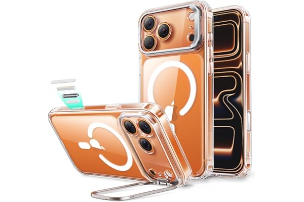 ESR for iPhone 17 Pro Max Case with Stash Stand, Camera Control Cover Compatible with MagSafe, Military-Grade Drop Protection