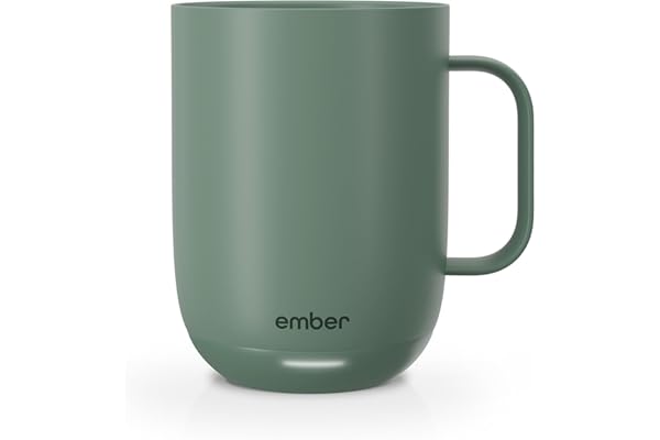 Ember Temperature Control 14oz Smart Mug 2, App-Controlled and Rechargeable Heated Coffee Cup Warmer with Intelligent LED Dis
