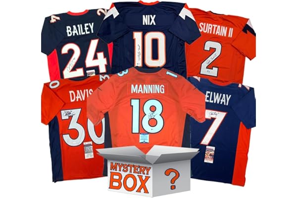Autographed/Signed Denver Football Jersey Mystery Box with PSA JSA or Beckett COA