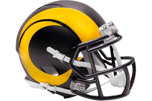 Los Angeles Rams Black 2025 Rivalries Revolution Speed Mini Football Helmet - New in Riddell Box