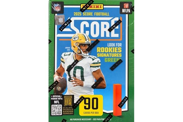 2025 Score Football Series Sealed Blaster Box with 24 Rookies Cards, 18 Insert Cards, a Blaster EXCLUSIVE Parallel and Chance